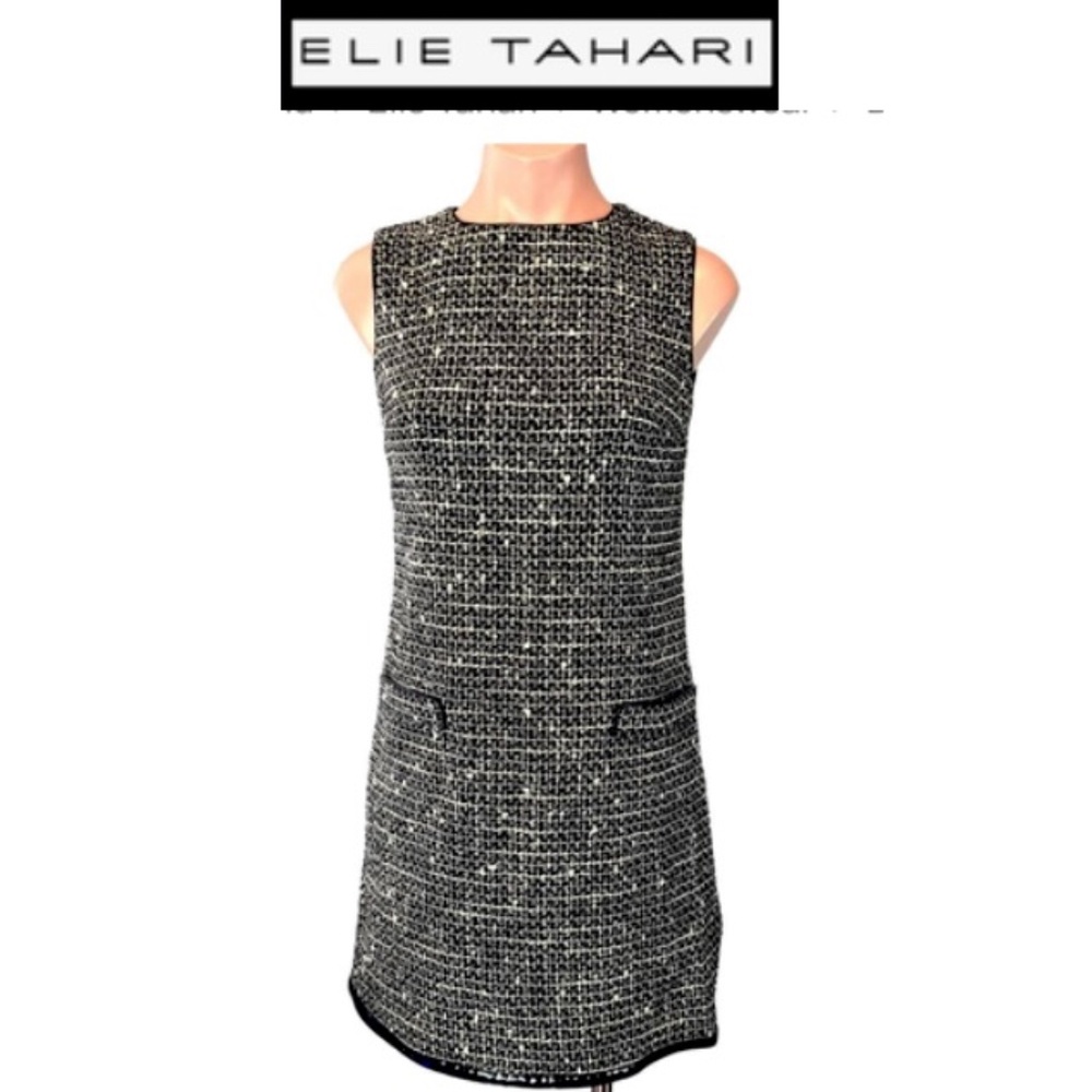 Elie Tahari Women's Black and White Dress